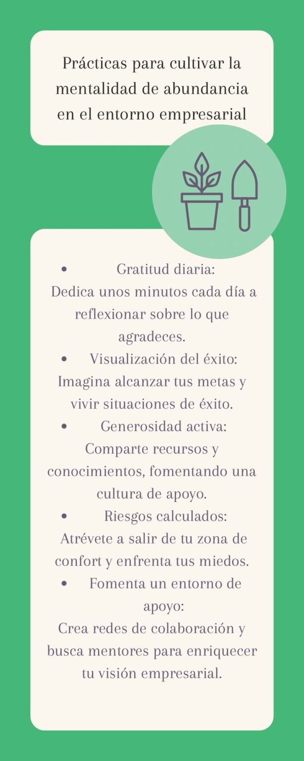 Prácticas para cultivar la mentalidad de abundancia en el entorno empresarial