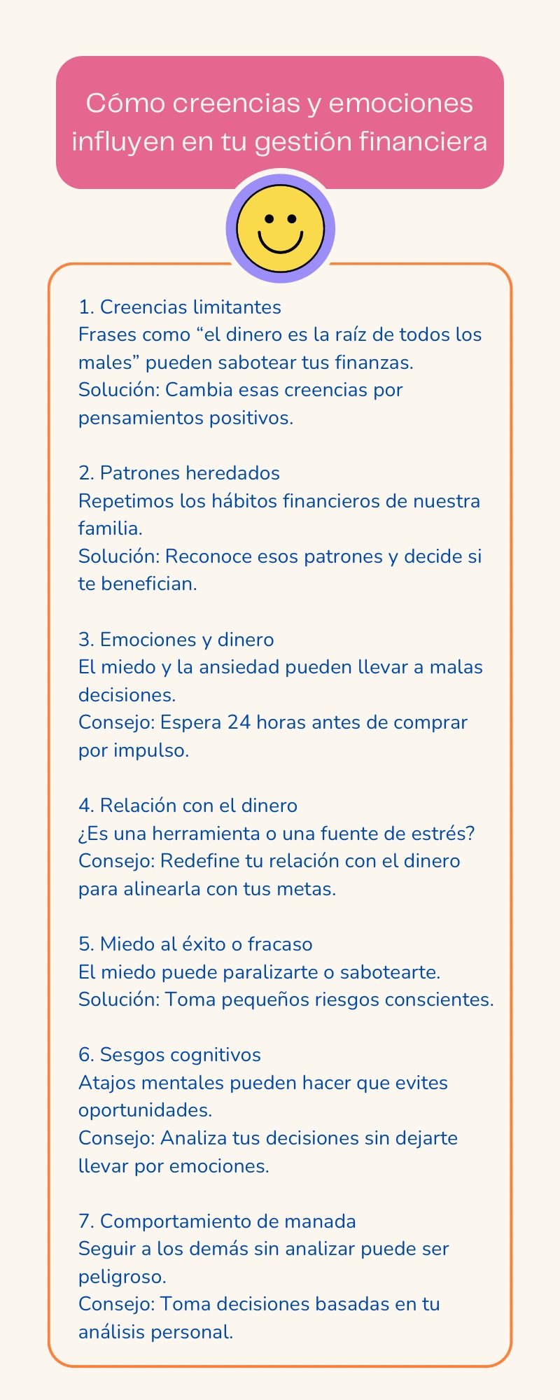 Cómo creencias y emociones influyen en tu gestión financiera